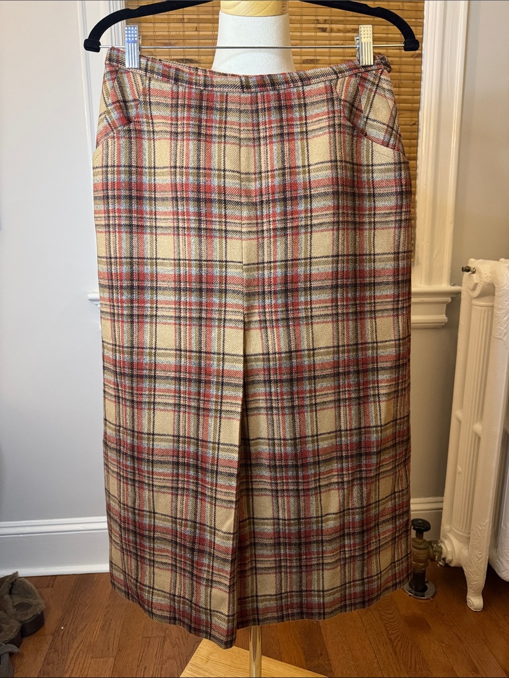 Vintage Brendella Plaid Midi Skirt